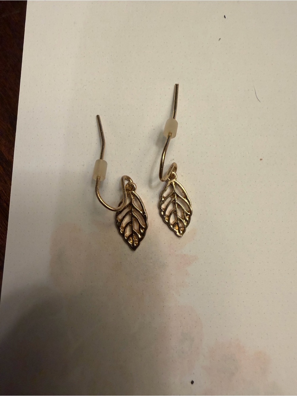 Gold Leaf Drop Earrings